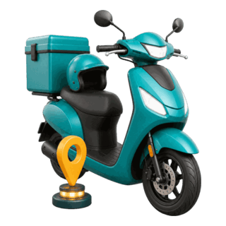 An AMA Go delivery bike, provided to riders who need one
